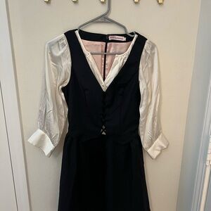 Elegant Black and White Dress